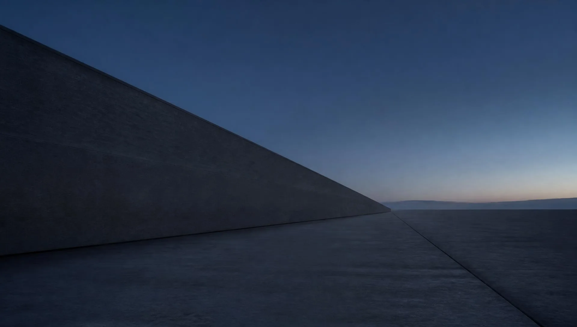 Concrete plane at blue hour